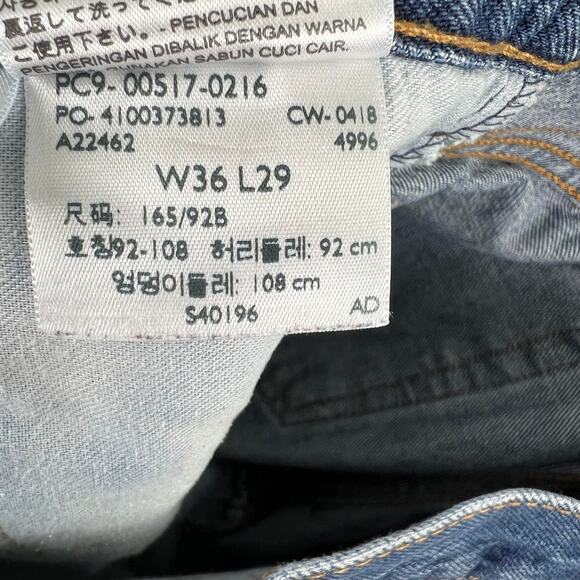 Levi’s 517 Dark Wash 35” x 27” Zip Front Nice Patina GUC - Picture 8 of 9